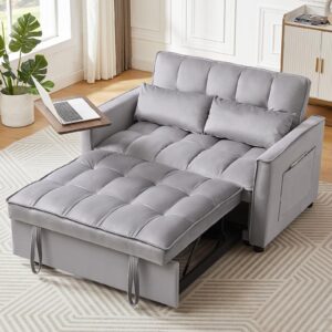 yafylly chaises longues, sofa bed with side table, grey