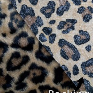 Faux Fur Animal Long Pile 58" Wide Fabric Full, Plush, Warm Soft Coat, Fashion Fursuit Costume - Sold by Continuous Yard (Leopard Fur)