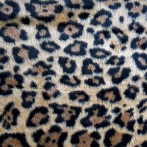 Faux Fur Animal Long Pile 58" Wide Fabric Full, Plush, Warm Soft Coat, Fashion Fursuit Costume - Sold by Continuous Yard (Leopard Fur)