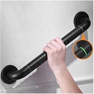 RTXUGMM Safety Grab Bar,Stainless Steel Grab Bar Bathtub, Bathroom Support Safety Rail Nylon Outer Tube Elderly Disabled Shower Assist Support Handle Toilet Kitchen Stairway/Black/58Cm