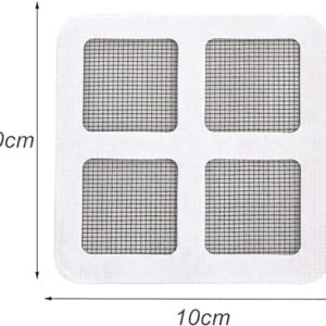 25 Pack,4" X 4" Disposable Shower Drain Cover Hair Catcher, Square Shower Drain Mesh Sticker, Bathroom, Laundry, Bathtub, Kitchen, Sink, for Human & Pet (25 PCS)