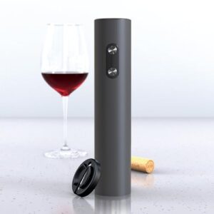 Electric Wine Bottle Opener Automatic Corkscrew for Wine Lovers Gift (Black, Opener with Foil Cutter, Battery Operated)