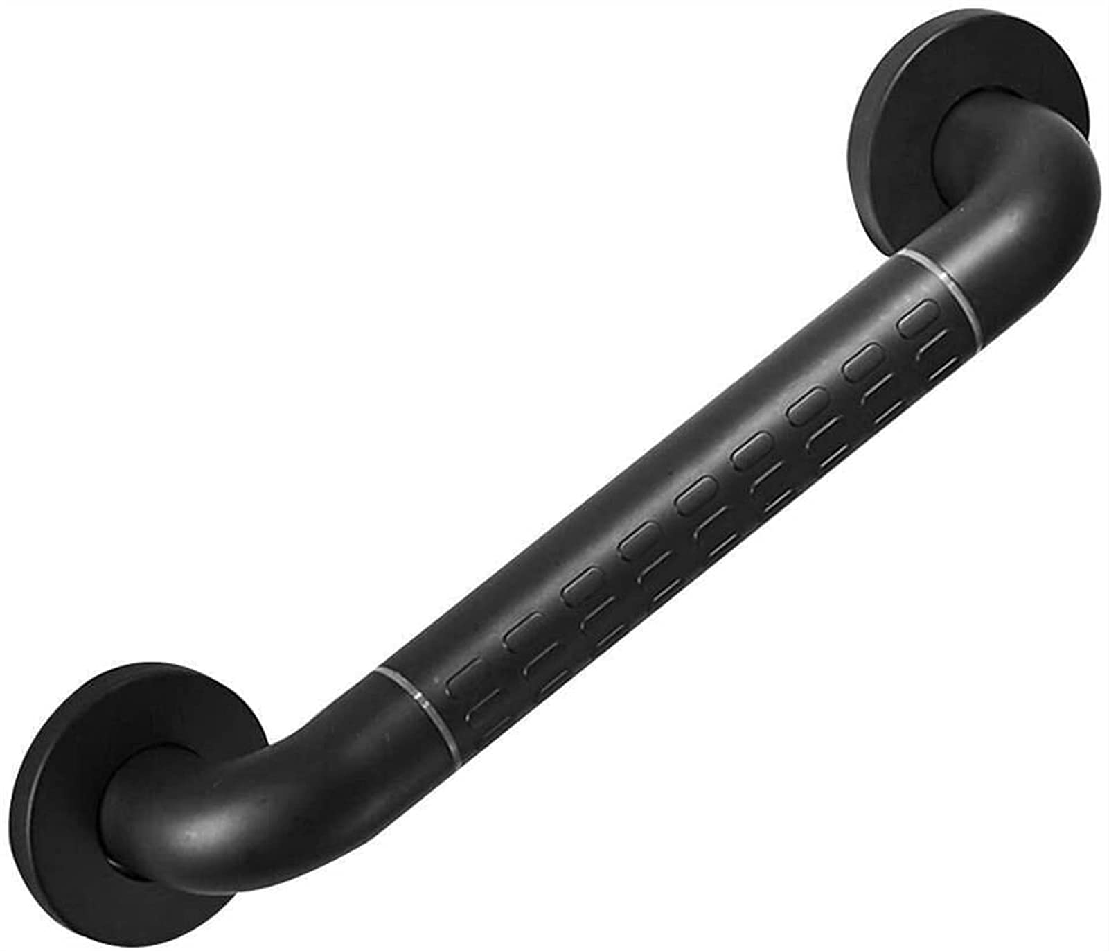 RTXUGMM Safety Grab Bar,Stainless Steel Grab Bar Bathtub, Bathroom Support Safety Rail Nylon Outer Tube Elderly Disabled Shower Assist Support Handle Toilet Kitchen Stairway/Black/58Cm