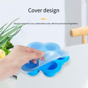 GeRRiT Silicone Egg Bites Molds Air Fryer Egg Mold，Pink Instant Pot Egg Bite Molders Pastel Muffin Cupcake Pan Mold for Cooker Accessories (Green&Blue)