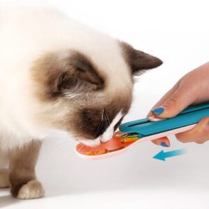 Cat Strip Squeeze Spoon, Wet Food Spoon Feeding Pet Food Spoon Cat Snack Spoon for Lickable Wet Cat Treats Pet Liquid Snack Feeding, Feeding and Watering Supplies, Cat Feeding and Watering Supplies