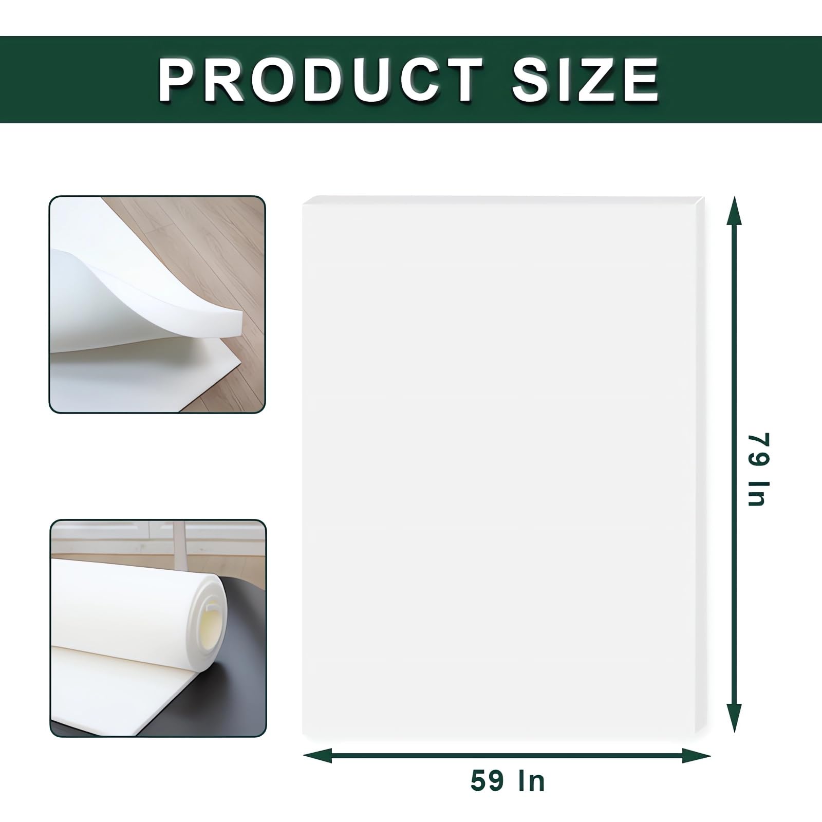 59x79x1.6 Inches High Density Craft Foam Sheets, Suitable for Shipping, Packing, Mailing, DIY, Cosplay, Cushion Foam, 35D High Density Foam Sheets