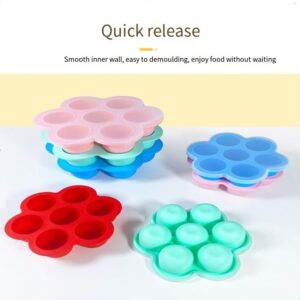 GeRRiT Silicone Egg Bites Molds Air Fryer Egg Mold，Pink Instant Pot Egg Bite Molders Pastel Muffin Cupcake Pan Mold for Cooker Accessories (Green&Blue)