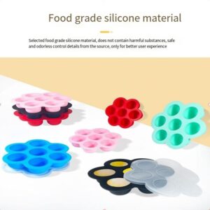 GeRRiT Silicone Egg Bites Molds Air Fryer Egg Mold，Pink Instant Pot Egg Bite Molders Pastel Muffin Cupcake Pan Mold for Cooker Accessories (Green&Blue)