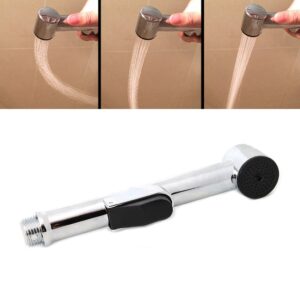 Toilet Handheld Bidet Sprayer Shattaf Cloth Diaper Sprayer ABS Polished S Bathroom Handheld Toilet Bidet Water Sprayer Cleaner Spray Portable Pet Baby Cloth Diaper Washer Shower Water Sprayer