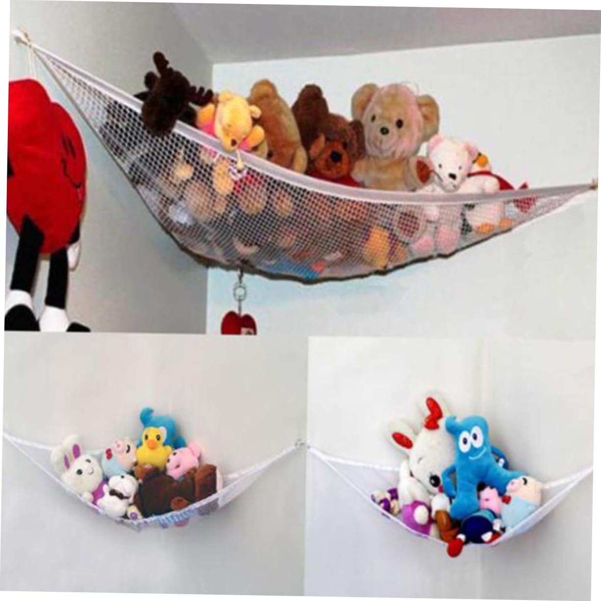 SUPVOX 1pc Children Toy Net Plush Hammock Playset Toy Storage Net Toy Hammock Toy for Hammock Organizer Scrump Plush De Porristas Toys Kid Toy Net Storage Box White Animal