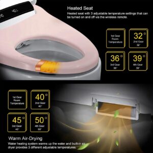 Homary Modern Smart Toilet Bidet, One-Piece 1.27 GPF Toilet Intelligent Elongated Toilet Auto Flush, Foot Sensor Operation, Heated Seat, Warm Water and Dry, Air Dryer, Digital Display