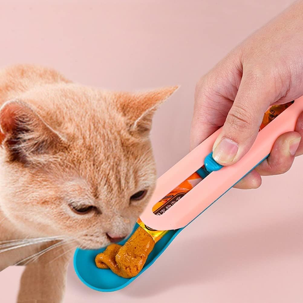 Cat Strip Squeeze Spoon, Wet Food Spoon Feeding Pet Food Spoon Cat Snack Spoon for Lickable Wet Cat Treats Pet Liquid Snack Feeding, Feeding and Watering Supplies, Cat Feeding and Watering Supplies