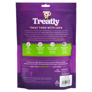 Treatly American Sourced Beefhide Chip Rolls 5-6" Dog Chew Treats - Natural Flavor, 18 Count/1 Pack