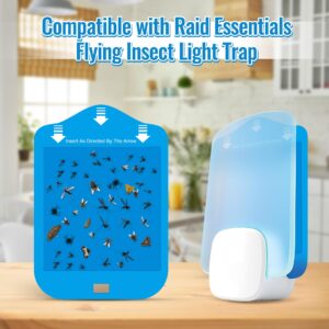 Qualirey 25 Pack Fly Trap Refill Cartridges Compatible with Raid Essentials Flying Insect Light Trap, Light Trap Refills Strong Glue Card for Fly Insect Bug Mosquito Gnat Trap Indoors