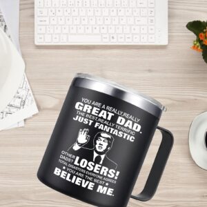 Abledn Christmas Gifts for Dad from Daughter, Son - You're A Really Great Dad Coffee Mug - Funny Birthday Gifts for Men Dad Husband and Grandpa - Dad Birthday Gifts (14oz, Black)