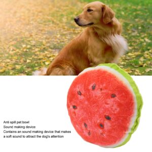 BEIJIALY Fruit Plush Dog Toy, Small Breed Puppy Chew Toys, Cartoon Cute Interactive Soft Squeaky Plush Dog Toys Puppy Chew Food Shaped Toy for Small Medium Large Dogs(Watermelon)