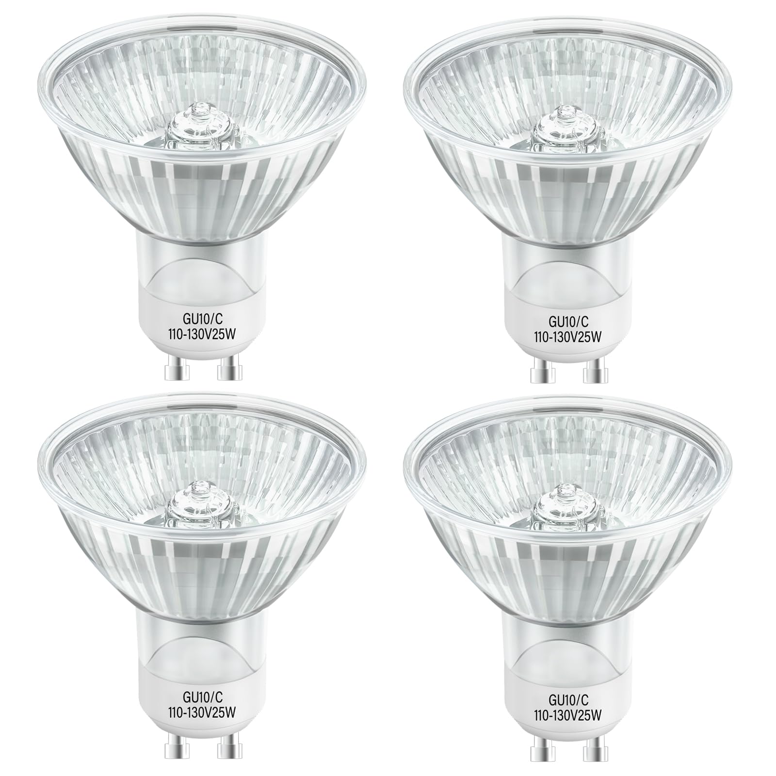 Gaormii Halogen GU10 120V 25W NP5 Replacement Bulb for Candle Warmer,Scent Wax Burner,Fragrance Melt,Warming Bulb MR16 JDR Dimmable,Warm White,4 Pack