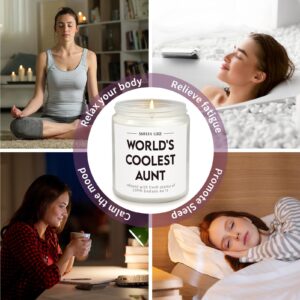 Aunt Gifts, Perfect Auntie Gift Ideas - The Cool Aunt Candle, Gifts for Aunts from Niece, Best Aunt Ever Gifts, Aunt Christmas Birthday Mothers Day Gifts, Best Auntie Gifts