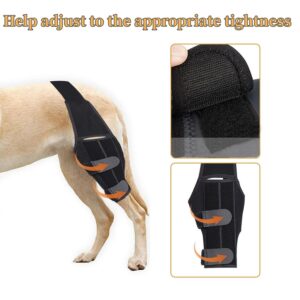 Generic Dog Knee Brace Leg Braces - Dog Canine Knee Stifle Brace Wrap Dog Knee Brace for Torn ACL Hind Leg Joint Pain Muscle Sore Pet Brace Reduces Pain and Inflammation (M), Medium, Black