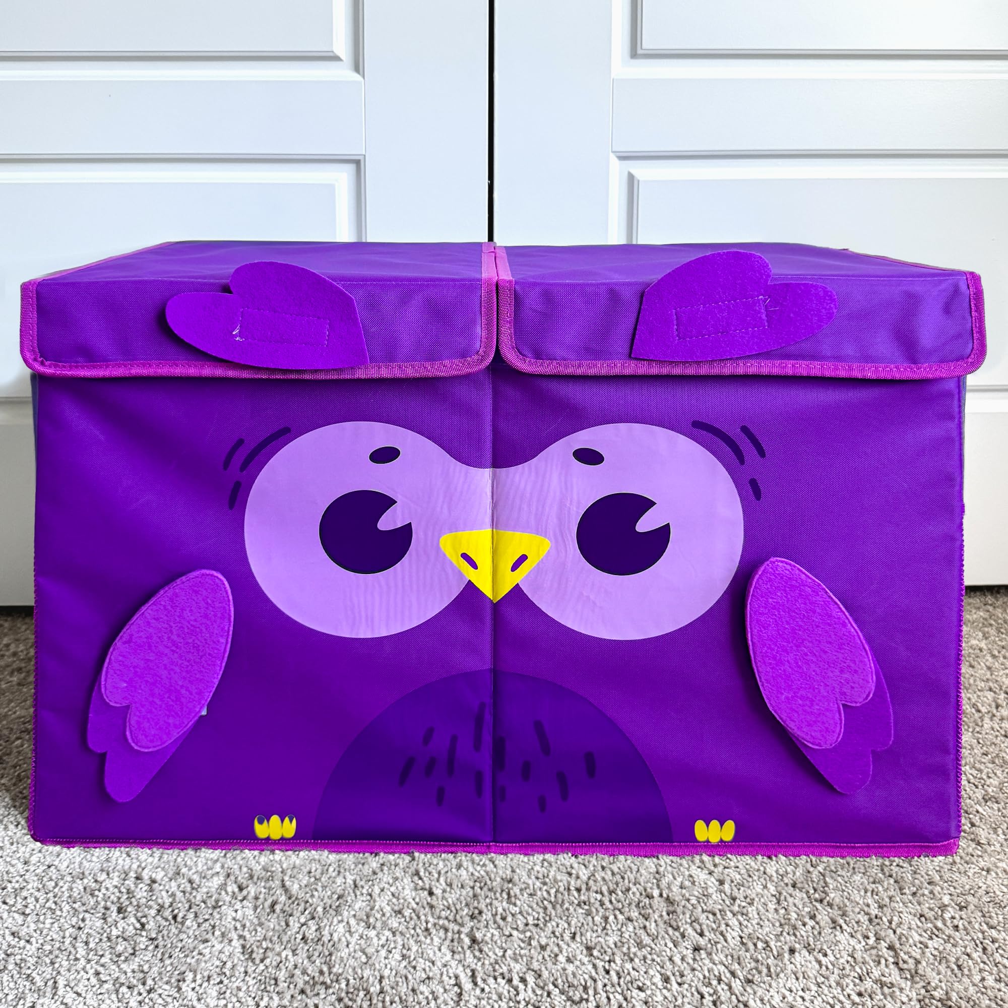 QUOKKA Toy Storage Box Koala, Toy Storage Box Unicorn & Toy Storage Box Owl Playroom Organizers