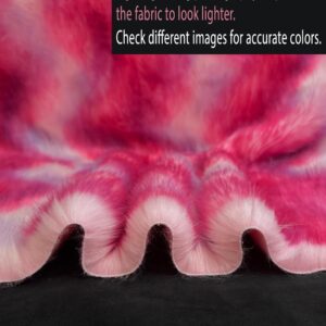 Faux Fur Fabric Shaggy 1.5inch Long Soft Plush (Rainbow Pink Wave) 58" Wide Sold by The Continuous Yard - DIY Projects, Craft Supply, Costume, Decoration, Upholstery, Fur Suits, Furry Paws and Tails