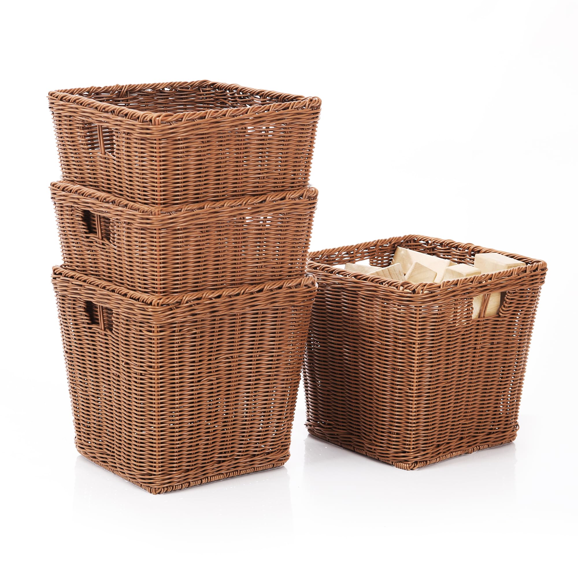 Guidecraft Medium Woven Basket - Set of 4