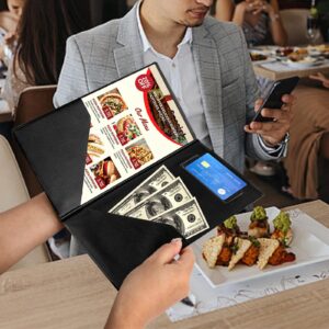 20 Pcs Server Books, Check Presenters for Restaurants, PVC Server Books for Waitress Guest Check Holder