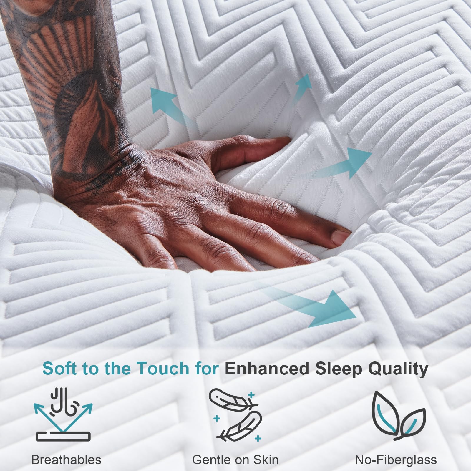 Twolike Full Mattress,10-Inch Full Size Foam Mattress in Box,Edges Support for Sleep Supportive,54" X 75" X 10"