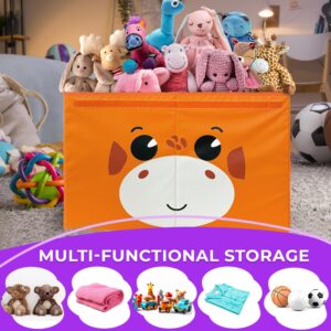 QUOKKA Large Toy Storage Box Owl & Small Toy Storage Box Giraffe Playroom Organizers