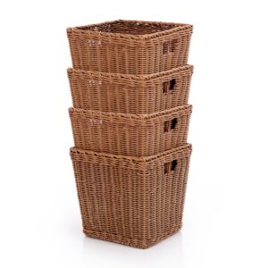 guidecraft medium woven basket - set of 4