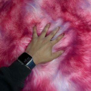 Faux Fur Fabric Shaggy 1.5inch Long Soft Plush (Rainbow Pink Wave) 58" Wide Sold by The Continuous Yard - DIY Projects, Craft Supply, Costume, Decoration, Upholstery, Fur Suits, Furry Paws and Tails