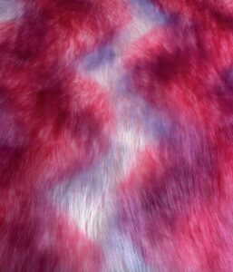 faux fur fabric shaggy 1.5inch long soft plush (rainbow pink wave) 58" wide sold by the continuous yard - diy projects, craft supply, costume, decoration, upholstery, fur suits, furry paws and tails