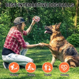 GASAPET Extra Large Dog Chew Ball Rope Toys for Aggressive Chewers, 5 Pack Durable Balls Toy for Medium Large Breeds, Dental Cotton Dog Rope Toys, Puppy Teething Chew Toys, Interactive Dog Toys