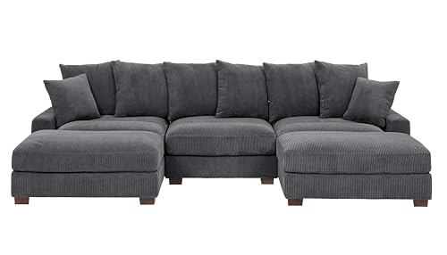 Oadeer Home Modular Sectional, Dark Gray