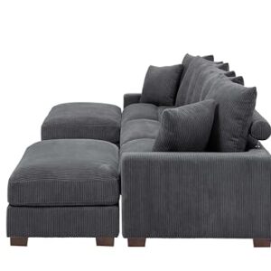 Oadeer Home Modular Sectional, Dark Gray