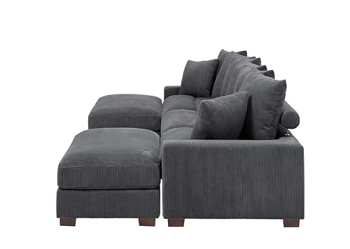 Oadeer Home Modular Sectional, Dark Gray