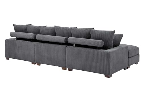 Oadeer Home Modular Sectional, Dark Gray