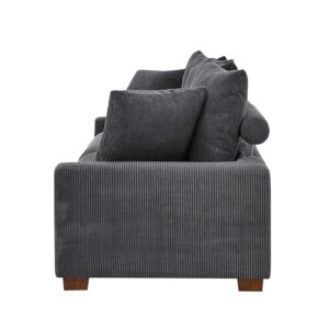 Oadeer Home Modular Sofa Love Seats, Dark Gray