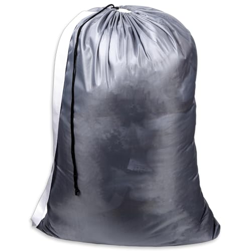 Laundry Bag With Straps Large Capacity Drawstring Polyester Laundry Bag Backpack Portable Free Carrying Elegant Gray Laundry Travel Bag College Dormitory Camp Dirty Clothes Bag