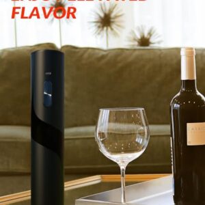 IntreLife 2 in 1 Electric Wine Opener Set,Rechargeable Wine Bottle Openers with Electric Vacuum Preserver,Wine Stopper,Foil Cutter,Automatic Wine Saver Pump Set