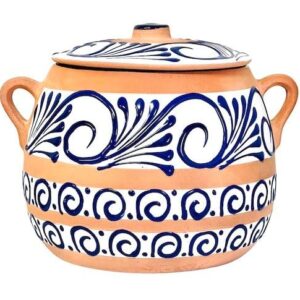 Canela Clay Bean Pot with Lid - Olla de Barro con Tapa 6 Qt