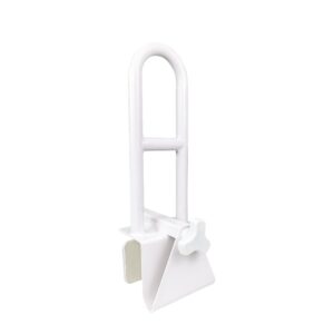 bathtub safety rail adjustable shower grab bar - white medical bathtub handle grab bars for bathroom, safety handle rail heavy duty for seniors and elderly