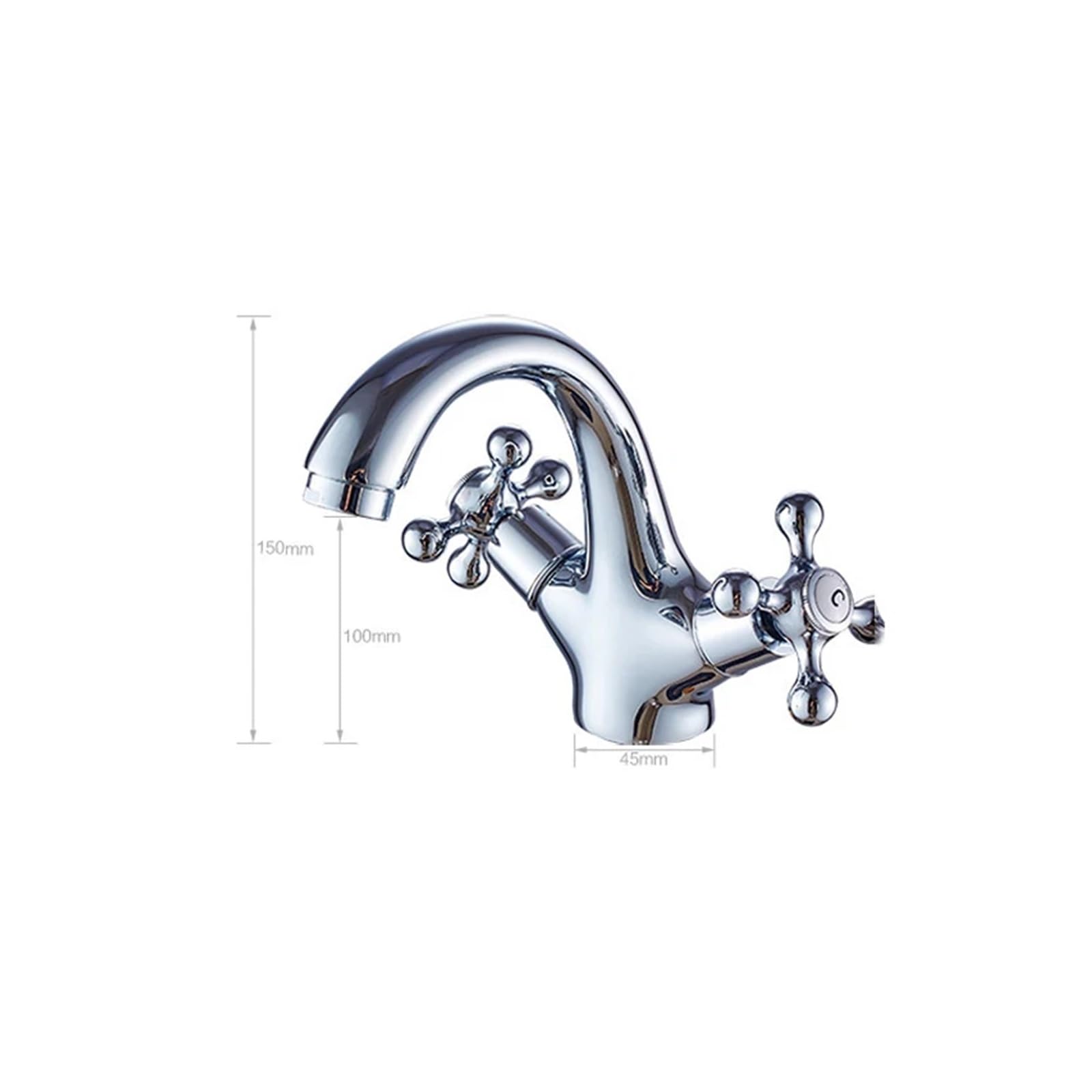 Antique Brass Bidet Shower Tray Faucet Double Cross Handle Hot and Cold Mixing Faucet Spout Kitchen Bathroom Toilet Faucet (Color : 03)