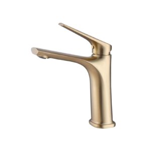 cuftobjm gold black chrome bathroom sink faucet single handle hot and cold mixer faucet brass washbasin modern faucet deck mount (color : gold)