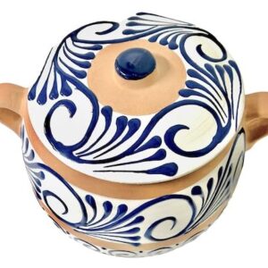 Canela Clay Bean Pot with Lid - Olla de Barro con Tapa 6 Qt