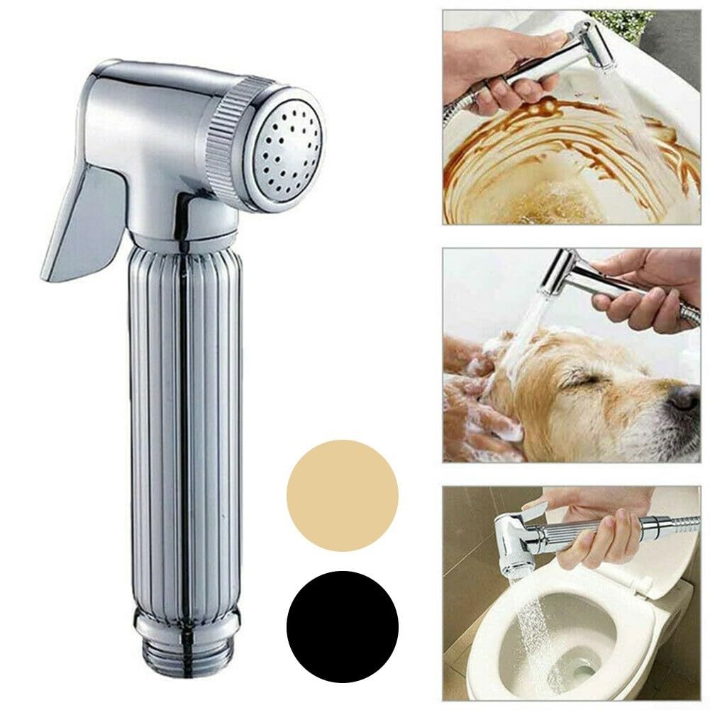 Generic Easy Installation Muslim Shower, Chrome Douche Bidet Spray, Handheld Shattaf Toilet Spray Head()/Sier