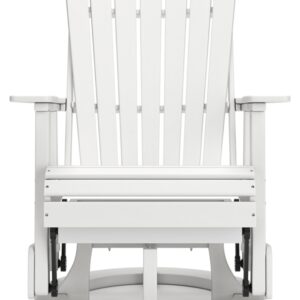 Signature Design by Ashley Hyland Wave Outdoor Swivel Glider Chair, 31" W x 30" D x 42" H, White