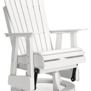 Signature Design by Ashley Hyland Wave Outdoor Swivel Glider Chair, 31" W x 30" D x 42" H, White