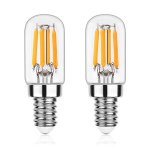 sphoon dimmable salt lamp bulbs e12 led night light bulbs 40 watt equivalent 4w,small filament bulb for candelabra,sewing machine,ceiling fan,refrigerator,2200k warm white 350lm,2 pack