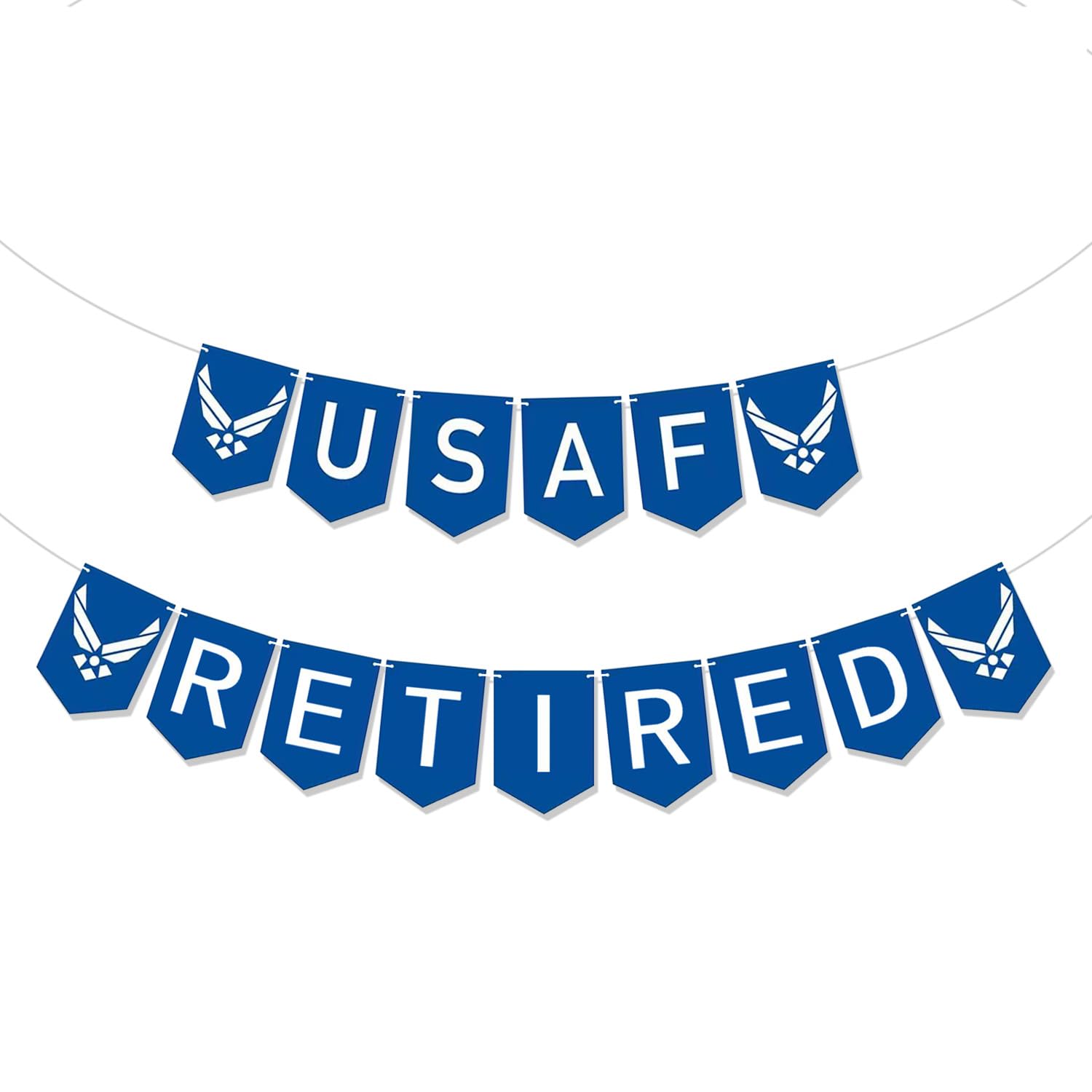 USAF Retired Banner,US Air Force Ritirement Party Decoration Banner,Pre-strung